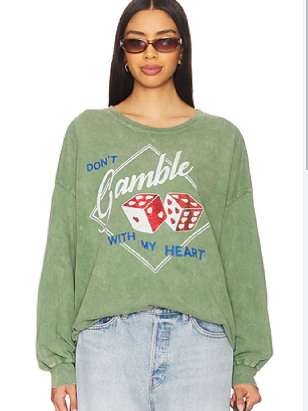 Daydreamer - Don't Gamble With My Heart Long Sleeve Tee, ONE SIZE, NWT